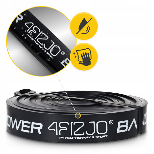 Резинка для фитнеса  4FIZJO Power Band 22 мм 12-17 кг Black - фото №2